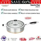 SCANPAN Coppernox 28 cm 3.2 L Saute Pan with Lid Multi Stove Oven Safe Fry Pan
