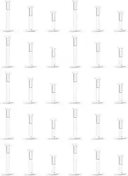 [Lcolyoli] 30PCS 16G Clear Push Top Piercing Retainers 2mm Flat & Ball Top Bioflex Lip Rings Labret Retainer for Women Men 6-10mm Bar Length