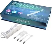 Portable High Frequency Machine Facial Wand Acne Spot Wrinkles Reducing Puffy Eyes Dark Circles Dispel Freckle 4 in 1 Handheld Skin Care Device for Face & Hair