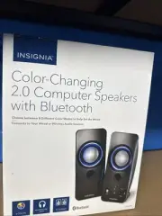 Insignia™ Color Changing Computer Speakers 2.0 Bluetooth Wireless 2 Pc NS-2810BT