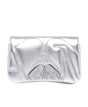 Alexander McQueen Mini Seal Logo Plaque Shoulder Bag One size White