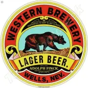 Western Brewery Lager Beer 18" Round Metal Sign