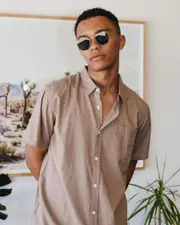 [Ray-Ban] Ray-Ban Men's 0Rb3548N Hexagonal Sunglasses in Arista W/Blue One Size Arista W/Blue