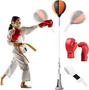 Stand Up Punching Bag Adult, Punching Bag for Training, Height Adjustable Boxing Equipment, Strong Rebound for Stress Relief Home Gym