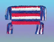 USA PATRIOTIC AMERICAN BIRTHDAY PARTY PINATA GAMES SUPPLIES PULL STRING OR HIT