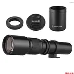 ANDOER 500MM/ 1000MM 相機長焦鏡頭+2X 鏡頭轉換器套裝 手動對焦 F/8 帶1/4寸螺絲孔 鏡頭蓋