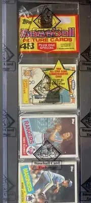 1985 Topps Baseball Rack Pack BBCE Sealed w Langston RC Front Carlton Fisk Back