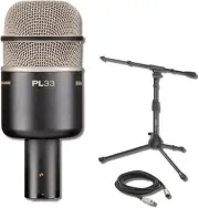 Electro-Voice PL33 Dynamic Kick Drum Microphone with Stand and XLR