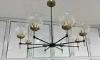 Chandelier Modern Globe Mid Century Pendant Light Ceiling Fixture Stilnovo Lamp