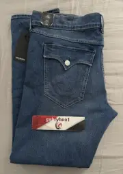 True Religion Geno Single Needle Flap Relaxed Slim Jean Mens Size 40 x 32