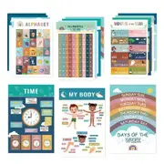 16 Kids Posters for Toddlers Teacher Posters Classroom Decoration Posters Elementary Pre-K Learning Posters Nursery Home School Alphabet Posters