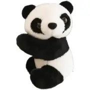 Plush Panda Clip Black White Panda Hugging Curtain Clip Backpack Bags