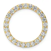 14k Yellow Gold 2 Ct. Lab Grown Diamond VS/SI+ G+ Circle Chain Slide Pendant
