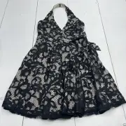 Diane Von Furstenberg Black Amelia Halter Wrap dress Women’s Size 8 New