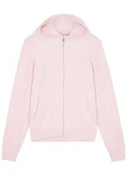 Juicy Couture Kids Logo Hooded Velour Sweatshirt (7-16 Years) - Pink Light - 14-15Y (14 Years) 14-15Y (14 years)