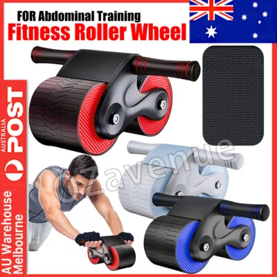 New Ab Roller Wheel Equipment Abdominal Core Strength Training Gym Fitness AU