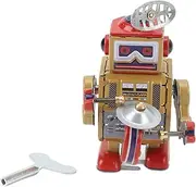 Wind Up Robot Vintage Iron Clockwork Toy for Cafe Bar Decoration
