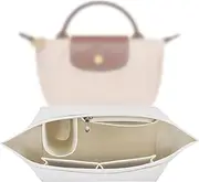 Sunshine Smile Organiser for Longchamp Bag, Multi-Pocket Felt Handbag Organiser, White, Classic, Bag Organiser, Bag Insert