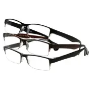 Men's Pete Rectangular Reading Glasses, Black and Brown, 3 Pack, 2.5x