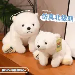 仿真可愛北極熊毛絨公仔小白熊玩偶可愛抱枕睡覺毛絨娃娃女生禮物