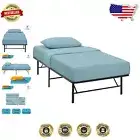 Machine Washable Light Blue Egyptian Cotton 4-Piece Bedding Set with Deep Pocket