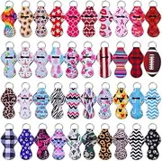 shynek Chapstick Holder Keychain Accessories, 40Pcs Lip Balm Holder Keychain Set (Neoprene, Multicolor, Women, Portable)