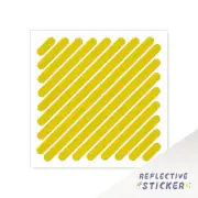 Reflective Frame Stickers Safety Decal MTB Bike Mountain Biking YELLOW