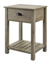 Walker Edison 18in Country Single Drawer Side Table