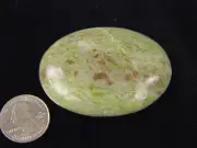 BUTW Serpentine/Jade Massage Palm Worry Pocket Healing Stone with bag 7593K