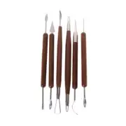 6pcs Clay Sculpting Wax Carving Pottery DIY Tools Shapers Polymer Modeling D CR