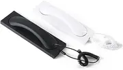 Fumei 3.5mm Retro Telephone Handset Reduce Cell Phone Radiation Mic Speaker Handheld Receiver for Andriod Phone iPhone/iPad (Black&Base)