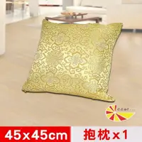 在飛比找PChome24h購物優惠-【凱蕾絲帝】帝王金~抱枕(45*45CM)1入