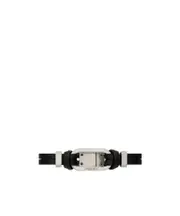 oval ring bracelet in leather S,XL,L,M Black