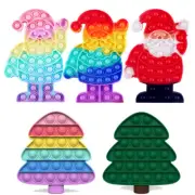 Santa Christmas Tree Pop It Push Pop Bubble Fidget Stress Relief Christmas gift