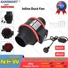 4/6" Inch Silent Extractor Fan Duct Hydroponic Inline Exhaust Industrial Vent BR