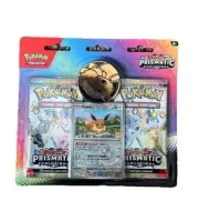 Pokemon Scarlet and Violet Prismatic Evolutions 2-Pack Blister Eevee Promo+Coin