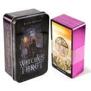 Witches Tarot Iron Box Card Game 10.3x6 cm