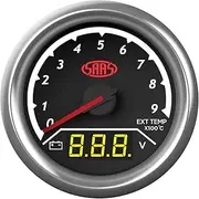 SAAS 2 in 1 Analog Digital Trax 0-900 Deg Exhaust Temperature & 8-18 Volts Gauge