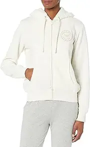 [Emporio Armani] Women's Hooded Fuzzy Fleece Full Zip Jacket (Pack of 2)