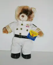 Build-A-Bear USA Navy Hero Teddy Bear Plush Doll Uniform shoes 16" BABW