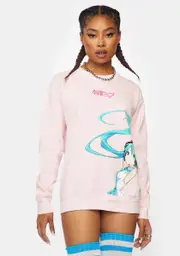 [H3 Sportsgear] X Hatsune Miku Lilac Graphic Pullover