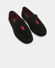 [Polo Ralph Lauren] Polo Ralph Lauren Collins Slipper Black - Size 8 8 Blk Sde Chk W R