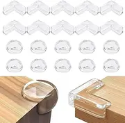 20 Pack Table Corner Protector, Premium Clear Furniture Corner Protector, Strong Adhesive(Color:Clear)