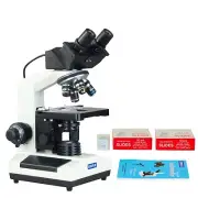 OMAX Built-in 3MP Digital Camera Compound Microscope+Slides+Covers+Lens Paper