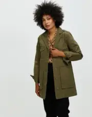 Brixton Women's Quardro Jacket in Military Olive Sz S
