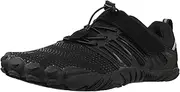 [WHITIN] Men's Minimalist Trail Runner | Wide Toe Box | Barefoot Inspired, Black, 10