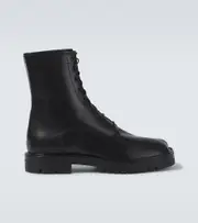 [Maison Margiela] Maison Margiela Tabi leather combat boots AU 11 black