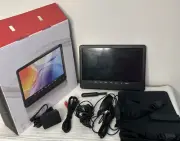 10.5" HD IPS Screen Rechargeable Portable TV with Antenna ATSC Tune HDMI USB RCA