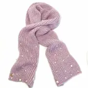 Betsey Johnson Pearl Jam Muffler Women's Winter Scarf Orchid Purple
