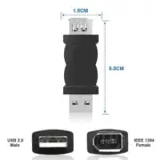 Firewire IEEE 1394 6-Pin Female to USB Male Cable Converter Adapter for Printer